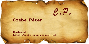 Czebe Péter névjegykártya